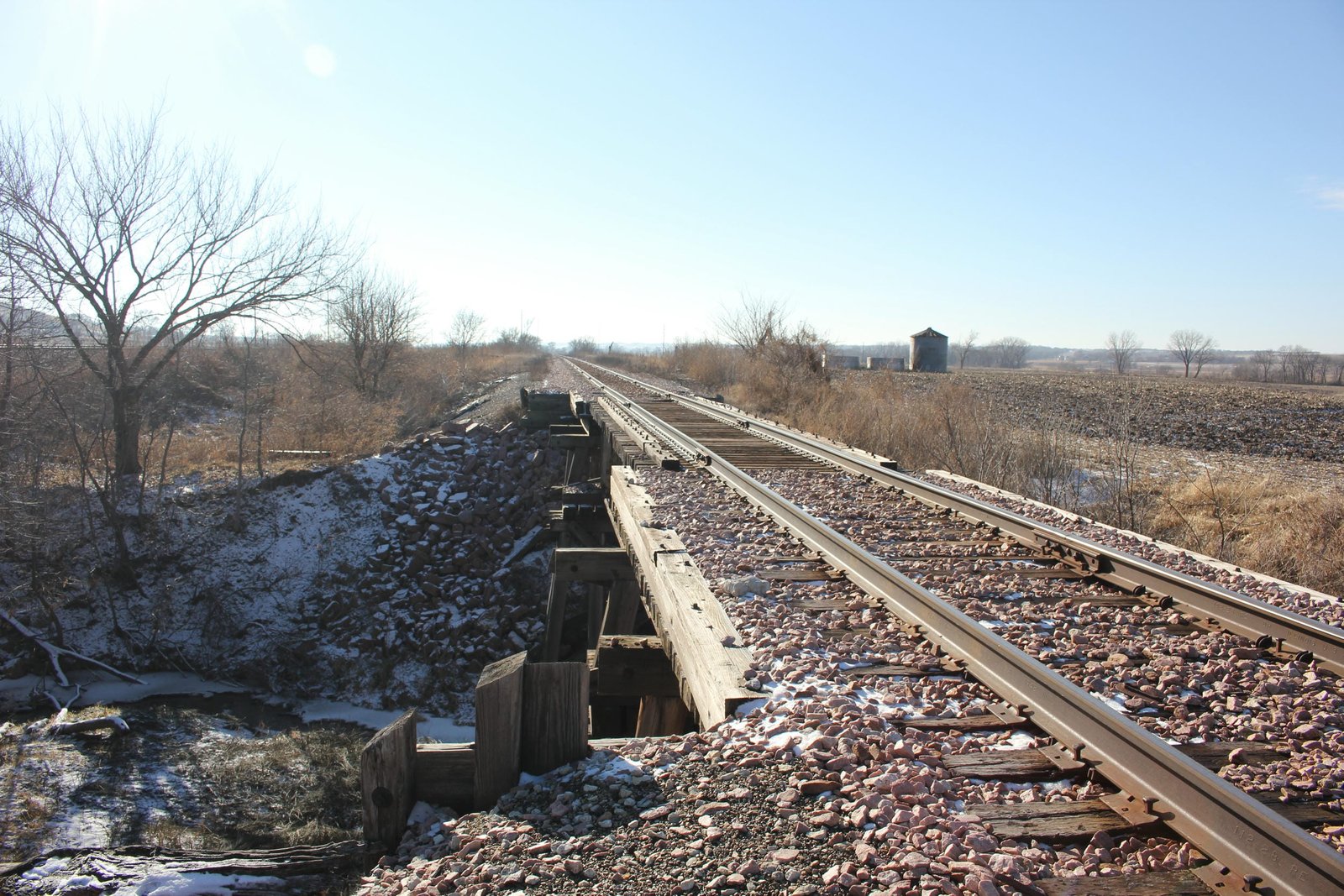 Looking west